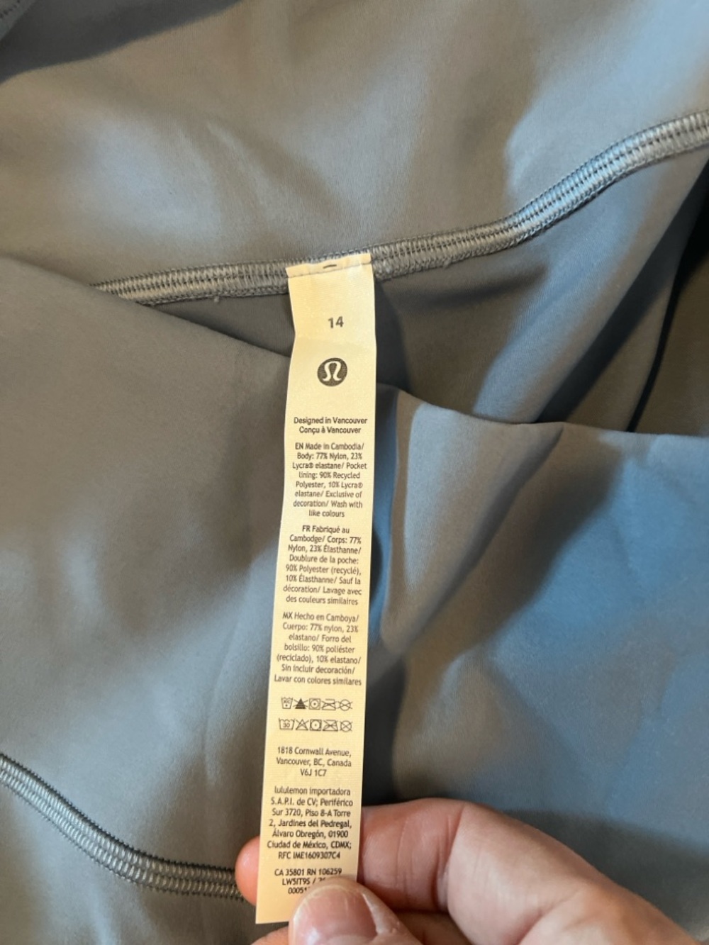 Lululemon Wunder Train HR 28” Leggings Size 14 NWT Blue Gray Everlux - Picture 3 of 4
